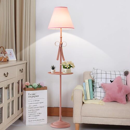 Modern Pink Floor Lamp for Girls Bedroom - Lot 5108