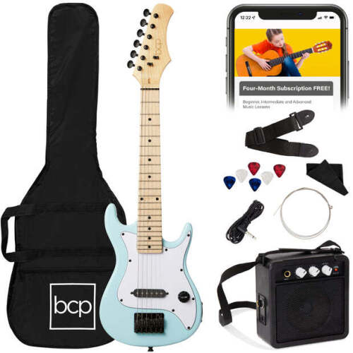 Kids Electric Guitar Beginner Starter Kit w/ 5W Amplifier - 30 in - Lot 10036