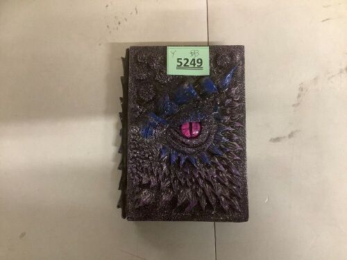 3D Dragon Eye Embossed Journal Notebook, Hardcover Resin Engraving DnD Notepad for Writing, Sketching, Diary, Gift and Bookshelf Decor (Purple) - Lot 5249