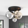 Aiwen 5-Light 17.71 in Black Semi Flush Mount Ceiling Light, Modern Ceiling Chandeliers with Globe Glass Shade, Farmhouse Ceiling Light Fixture, Cluster Chandelier for Bedroom - Thumbnail 1