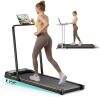 Abonow Walking Pad - 2.5 HP Walking Pad with Handle Bar, 2 in 1 Foldable Walking Pad with Incline, Small Treadmill with LED Display & Remote Control for Home Office Under Desk, 265 LBS Capacity - Thumbnail 1