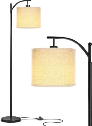 Brightech Montage LED Floor Lamp – Modern Floor Light for Living Rooms & Office, with Arc Hanging Shade – Standing Lamp for Bedroom Reading, Mid-Century Pole Lamp for Farmhouse Style - Lot 5110