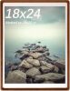 Solid Walnut 18x24 Frame, Natural Wood 18 x 24 Poster Frame with Mat for 16x20 Photos, Gallery Wall Picture Frame for Wall Mounting Display - Thumbnail 1
