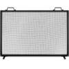 Single Panel Handcrafted Steel Mesh Fireplace Screen w/ Handles - 38x27in - Thumbnail 1