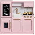 Wooden Pretend Play Kitchen with Framed Chalkboard - Pink - Lot 5275