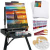 Portable Wooden French Easel w/ 32pc Beginners Kit - Thumbnail 1