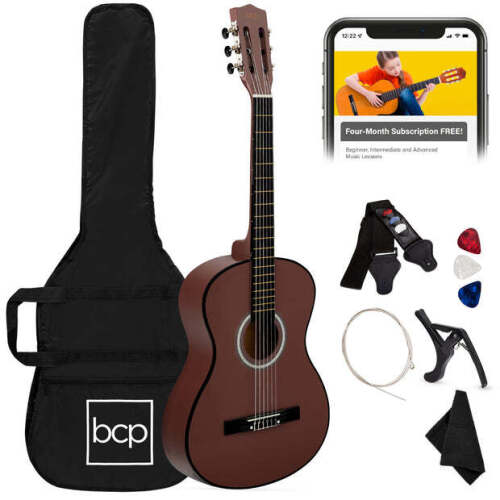 Beginner Acoustic Guitar Set w/ Case, Strap, Extra Strings - 38in - Lot 5436