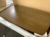 4-Piece Mid-Century Modern Upholstered Wooden Dining Set w/ 2 Chairs, Bench - Table has Minor Damage - Thumbnail 2