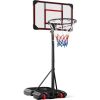 Kids Height-Adjustable Basketball Hoop, Portable Backboard System w/ Wheels - Thumbnail 1