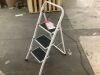 3-Step Portable Folding Step Ladder w/ Non-Slip Feet, 330lb Capacity - Thumbnail 2