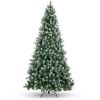 7.5' Pre-Decorated Christmas Tree w/ Pinecones, Flocked Branch Tips - Thumbnail 1
