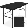 Portable Folding Plastic Dining Table w/ Handle, Lock - 4ft - Thumbnail 1