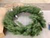 30" Pre-Lit Cedar Cypress Christmas Realistic Wreath w/ Twinkling LEDs - Thumbnail 2