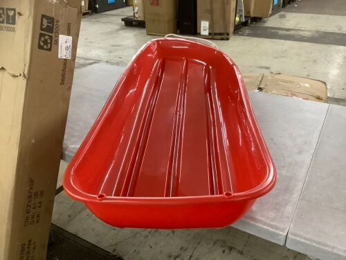 48in Kids Toboggan Snow Sled Board w/ Pull Rope, Curved Edges - Bent - Lot 770