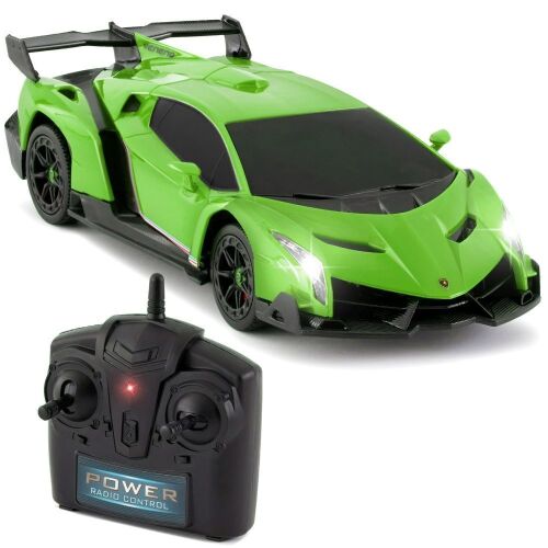 Lot of (2) 1/24 Kids RC Lamborghini Veneno Racing Car Toy w/ Lights, Shock Suspension - Lot 437