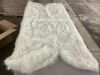 White Faux Fur Rug - Thumbnail 1