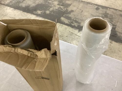 GORILLA GRIP 500% Stretch Film Heavy Duty Plastic, 2 Pack 1000ft Shrink Wrap Rolls 24" Puncture Resistant - Lot 667