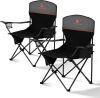 ALPHA CAMP Folding Camping Chairs, Set of 2 - Thumbnail 1
