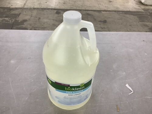 Biokleen Free & Clear Liquid Dish Soap, 1 Gal - Lot 790