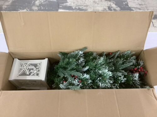 3ft Potted Frosted Pine Christmas Tree - Lot 776