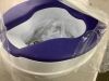 Padded Elevated Toilet Seat with Handles for Round Toilets - Thumbnail 3