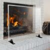 Premium Tempered Glass Fireplace Screen with Beveled Edge, 26" H x 36" W Glass - Thumbnail 1