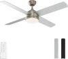 Warmiplanet Ceiling Fan with LED Light and Remote Control, Brushed Motor, 52-Inch - Thumbnail 1