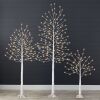 Set of 3 Lighted Twig Birch Trees, 4ft, 6ft, 8ft w/ 300 2-in-1 LEDs - Thumbnail 1