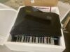 Kids Mini Wooden Grand Piano w/ Lid, Bench, Music Rack - Lids Needs Reattached - Thumbnail 1