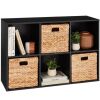 6-Cube Bookshelf, 11in Storage Display w/ Removable Panels, Customizable - Thumbnail 1