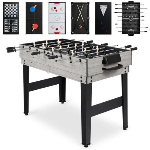 10-in-1 Combo Game Table Set w/ Pool, Foosball, Ping Pong, Chess - 2x4ft - Lot 125