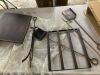 5-Piece Firewood Log Rack Holder Tools Set w/ Hook, Broom, Shovel, Tongs - No Hardware - Thumbnail 3