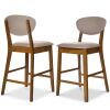 Set of 2 Modern Counter-Height Bar Stool Set W/ Upholstered Seat Cushion - Thumbnail 1