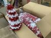Pallet of (20) Cases of Small Candy Cane Tinsel Tree Centerpieces, 72 per Case - Thumbnail 2
