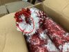 Pallet of (20) Cases of Small Candy Cane Tinsel Tree Centerpieces, 72 per Case - Thumbnail 3