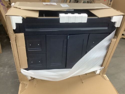 Home Decorators Collection Ridge 48 in. W x 22 in. D x 34 in. H Bath Vanity Cabinet without Top in Deep Blue - Lot 600JF