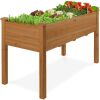 Raised Garden Bed, Elevated Wooden Planter Box w/ Foot Caps - 48x24x30in - Thumbnail 1