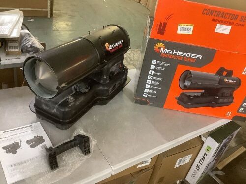 Mr. Heater Contractor Series 80,000 BTU Black Forced Air Kerosene/Diesel Outdoor Space Heater with Thermostat - Lot 793JF