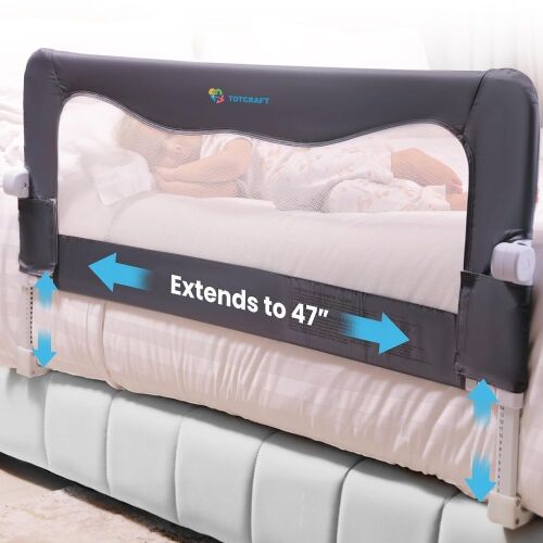 TotCraft MiniFlex Adjustable Length & Height Bed Rail for Toddlers - Lot 683