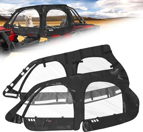 StarknightMT Cab Enclosure Upper Doors, 4 Seater Soft Side Windows With Zipper Vent Compatible With Polaris 2014-2023 RZR XP 4 1000/19-21 XP4 TURBO - Lot 472