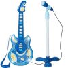 19in Kids Flash Guitar, Pretend Play Musical Instrument Toy for Toddlers w/ Mic, Stand - Thumbnail 1