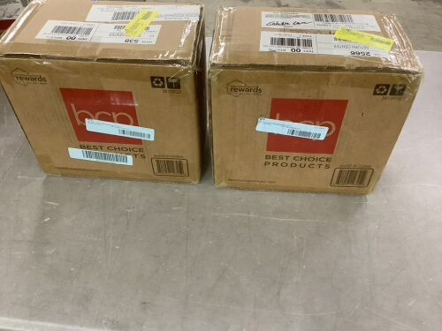 Lot of (2) Lighted Inflatable Santa Claus & Reindeer Christmas Decoration - 9ft - Lot 539