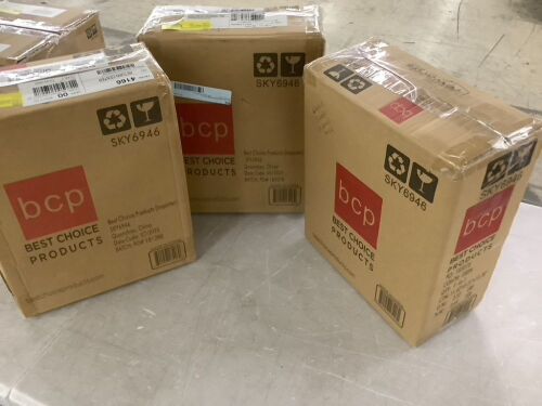 Lot of (3) Set of 3 Pre-Lit Ceramic Tabletop Christmas Trees - Lot 638