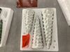 Lot of (2) Set of 3 Pre-Lit Ceramic Tabletop Christmas Trees - Thumbnail 2