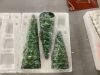 Lot of (2) Set of 3 Pre-Lit Ceramic Tabletop Christmas Trees - Thumbnail 3