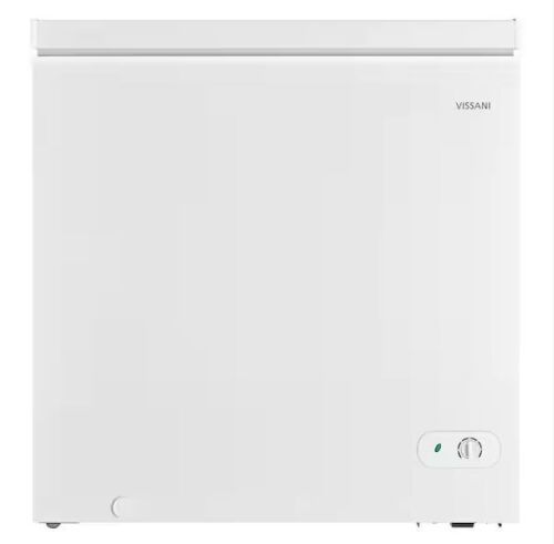 Vissani 7.0 cu. ft. Manual Defrost Chest Freezer with LED Light in White, Garage Ready - Dented - Lot 8JF