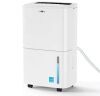 150 pt. 7,000 sq.ft. Dehumidifier in. White with Pump, Drain Hose and Bucket, Auto Defrost, Timer - Thumbnail 1