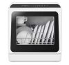 17 in. Portable Countertop Dishwasher in White with 6-Cycles, 4-Place Settings Capacity, and 40 dBA - Thumbnail 1