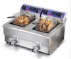 VEVOR Commercial Double Stainless Steel Deep Fryer, 23.2 qt., 3000-Watt Electric - Thumbnail 1