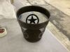 DeLeon Collections Western Star, Rope Trim Metal Wastebasket - Thumbnail 5